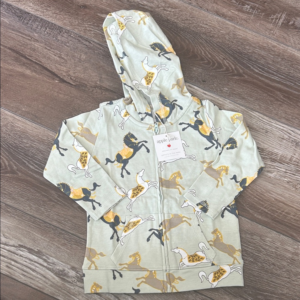 Apple Park 4t Horse Print Hoodie NWT